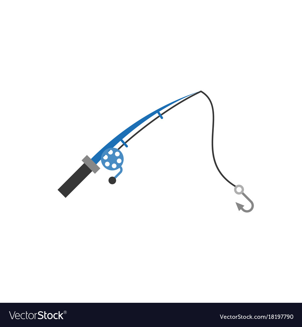 Download Cute Fishing Rod Icon Royalty Free Vector Image