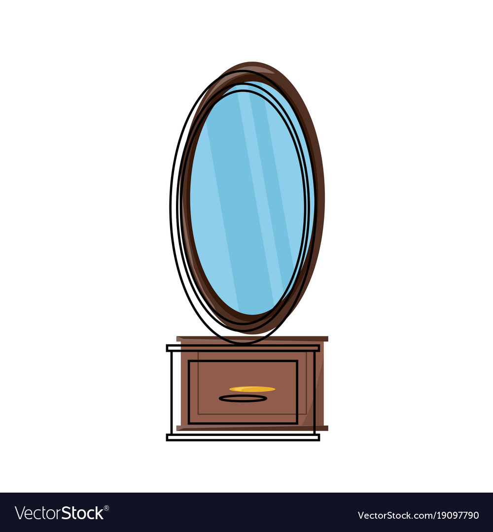 Dressing table with mirror icon