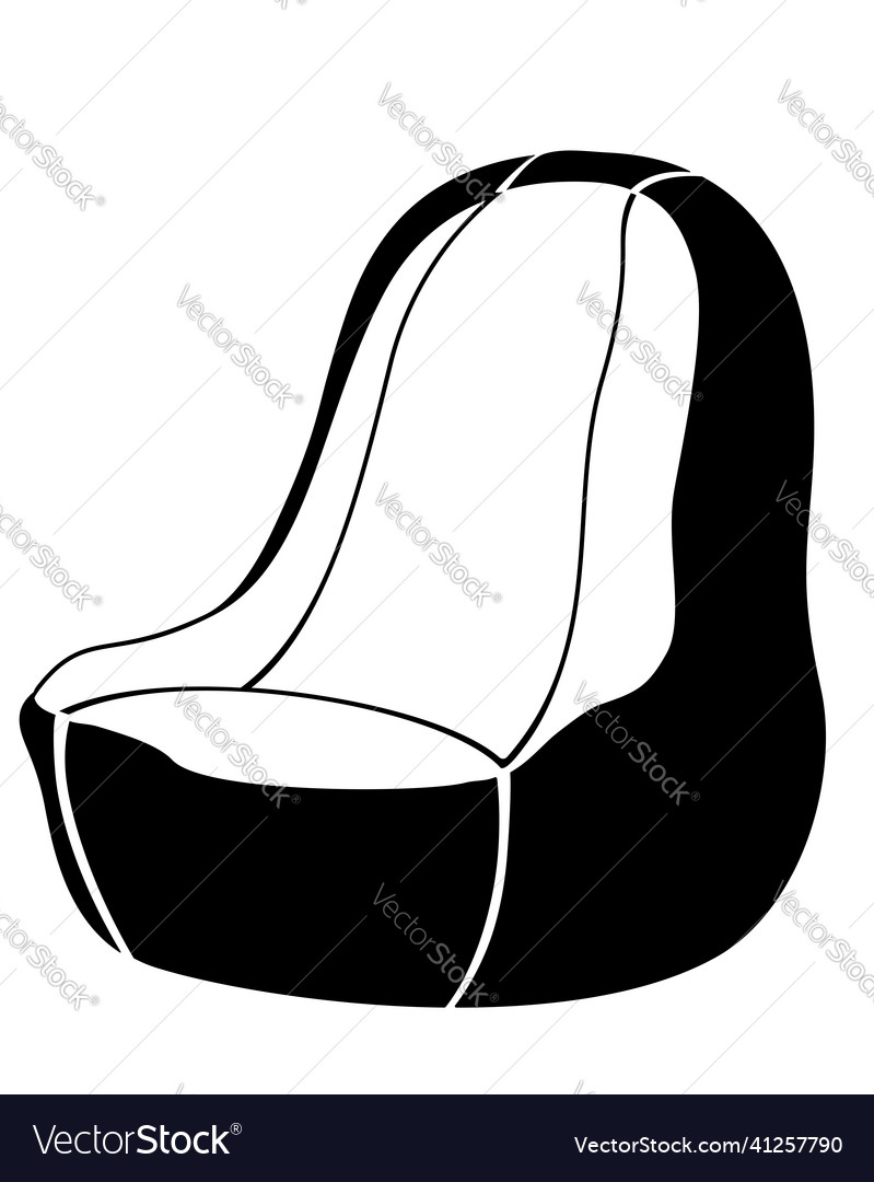 Frameless chair modern upholstered furniture Vector Image