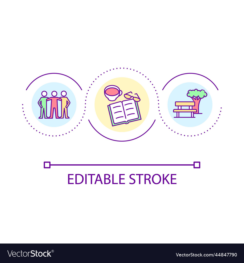 Free time loop concept icon vector image Free time loop concept icon