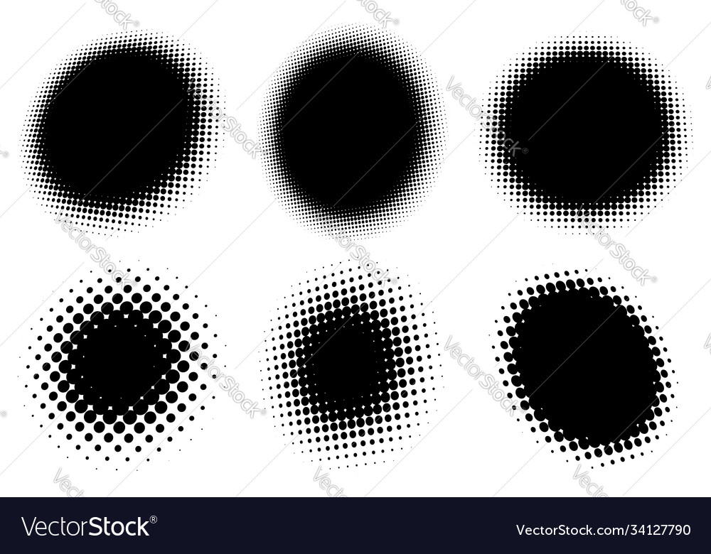 Halftone pattern texture circles dots screentone vector image Halftone pattern texture circles dots screentone