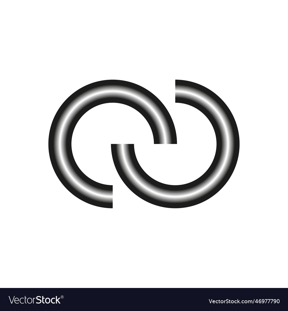 Interlace interconnected intersecting circles Vector Image Interlace interconnected intersecting circles