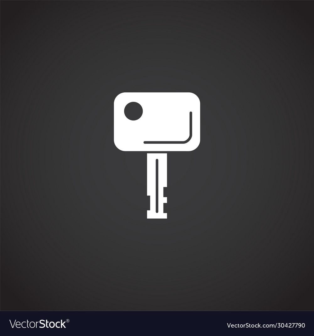 Key icon on background for graphic and web design