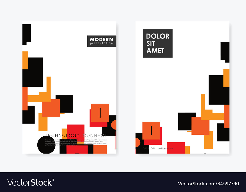 Layout template with square design brochure