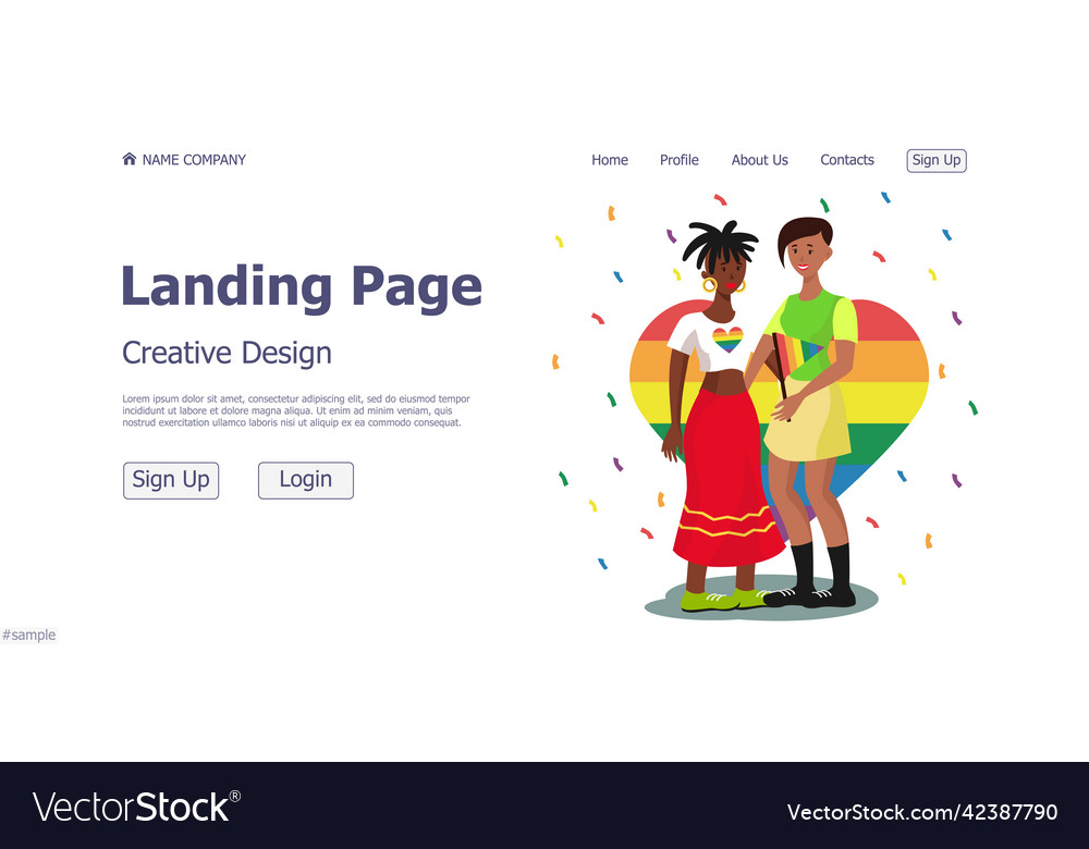 Lgbt community website landing page design