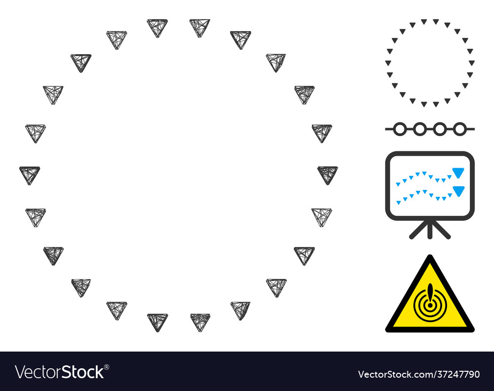 Network dotted circle mesh