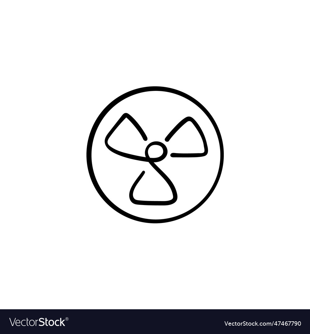 Radiation line style icon design Royalty Free Vector Image