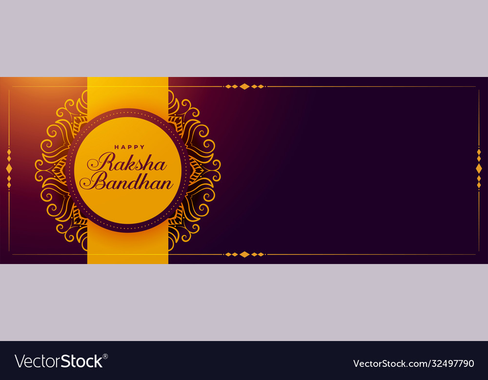 Raksha bandhan ethnic style wide banner design