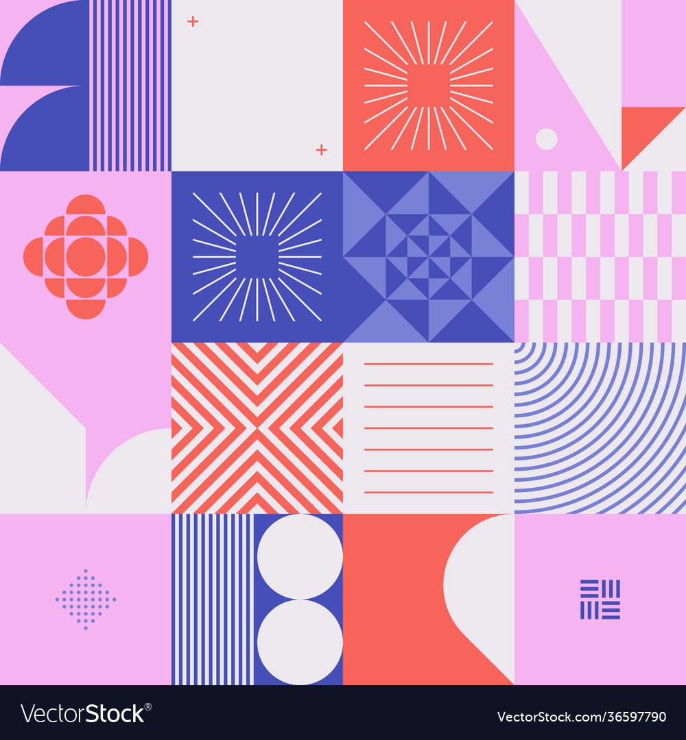 Retro future abstract pattern vector image Retro future abstract pattern