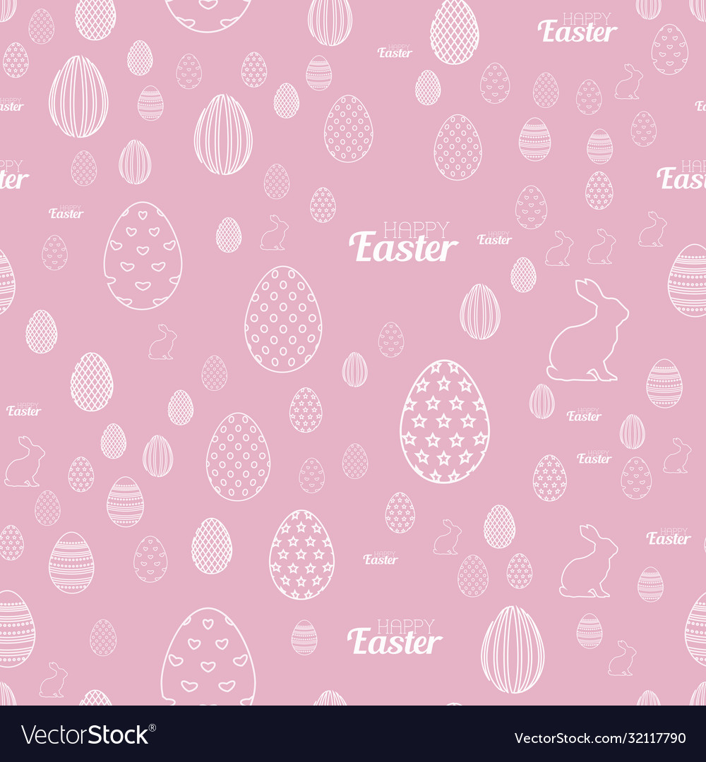 Seamless pattern with easter elements