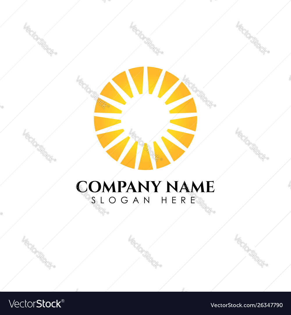 Sunrise logo designs template sun icon symbol Vector Image