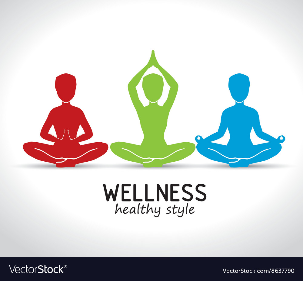 Wellness healthy style design Royalty Free Vector Image