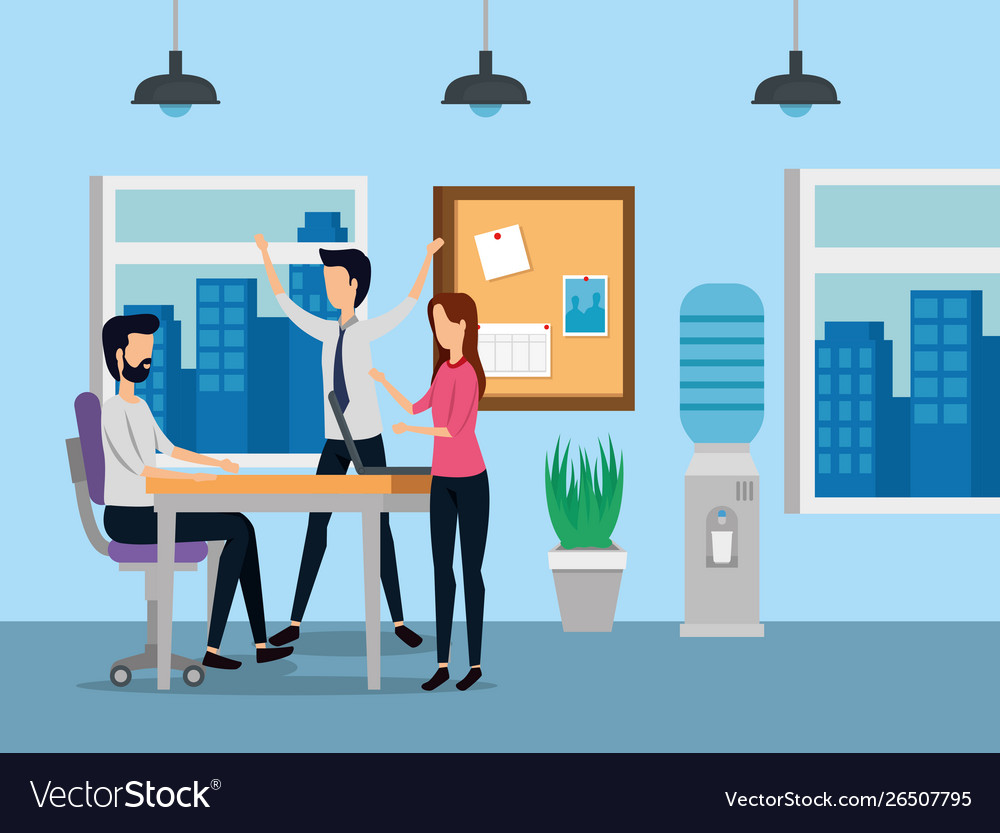 Businessmen and businesswoman teamwork Royalty Free Vector