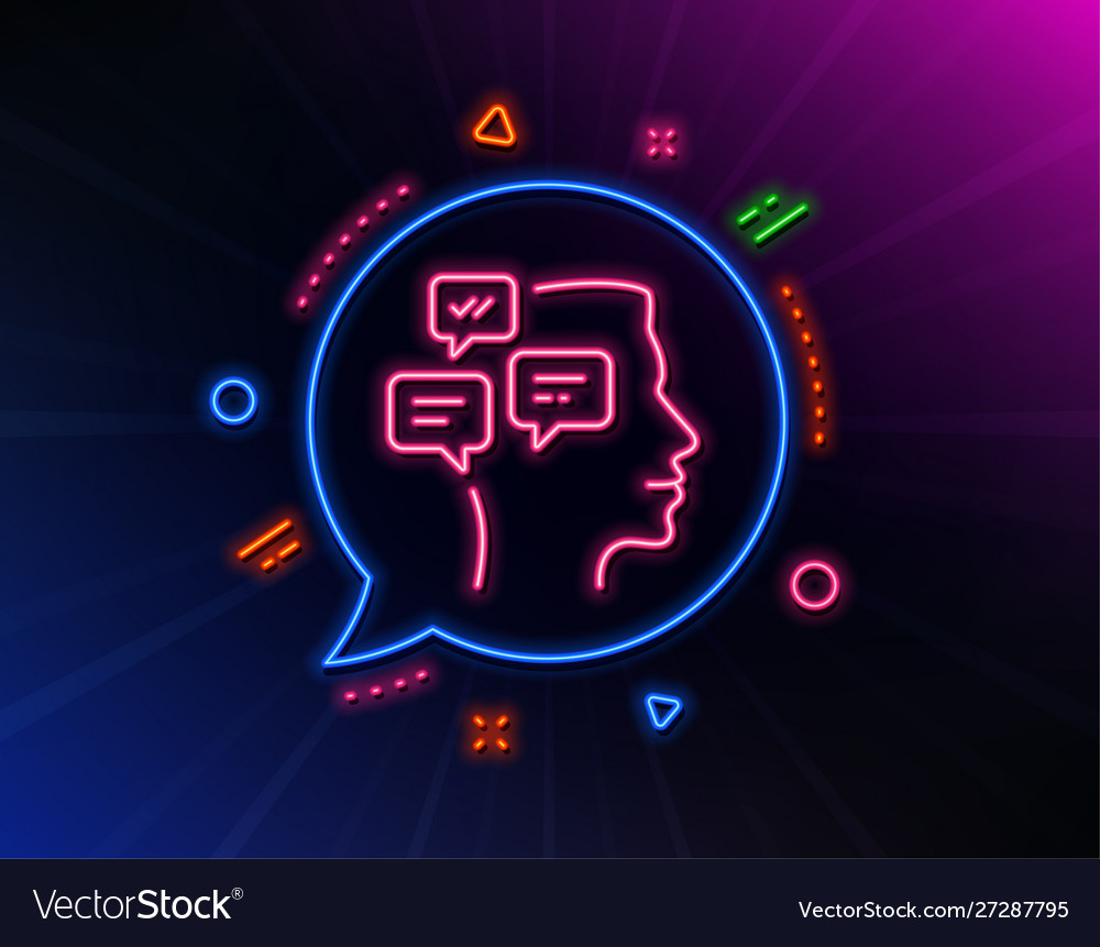 Chat messages line icon conversation sign vector image Chat messages line icon conversation sign