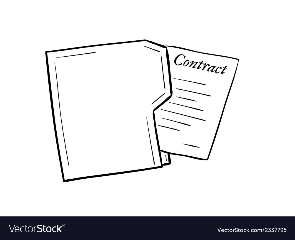 Contract Paper Folder Sketch
