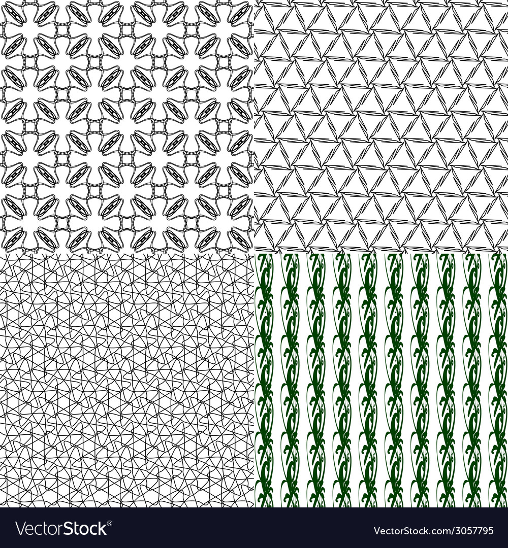 Geometric patterns tiling set of abstract vintage