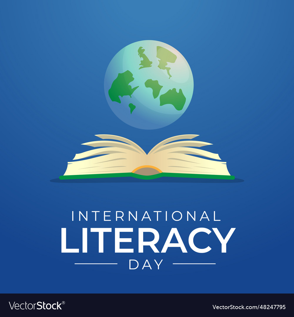 Graphic of international literacy day good Vector Image