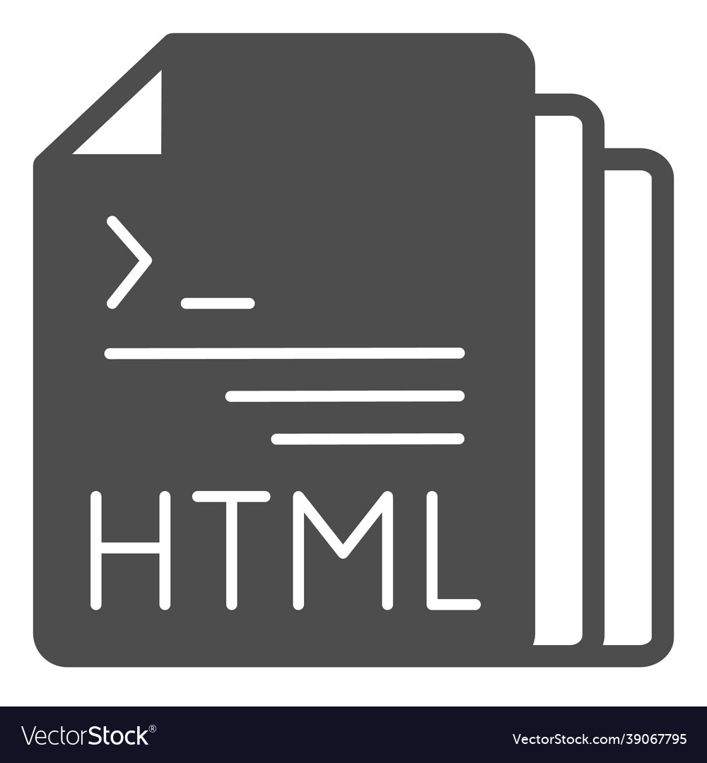 Html Code Dokument Dateien solide Icon Programmierung