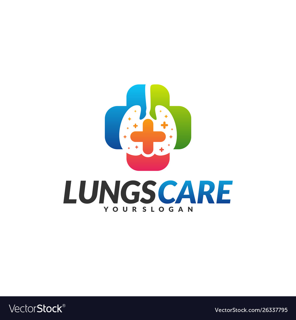 Lungs health care logo design concept