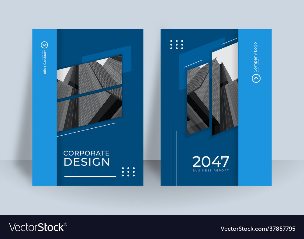 Modern blue cover design template graphic