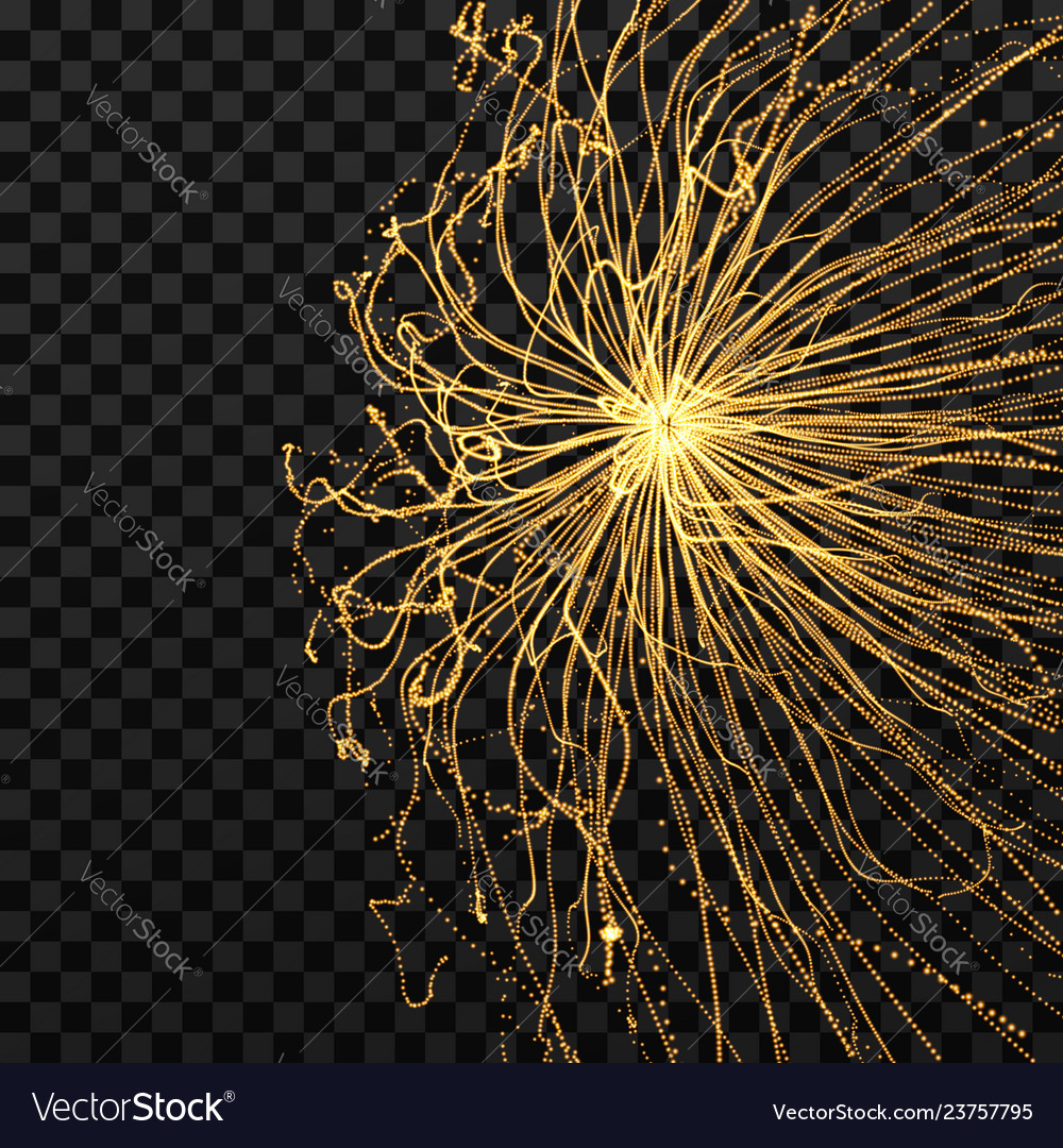 Science technology background array particles vector image Science technology background array particles