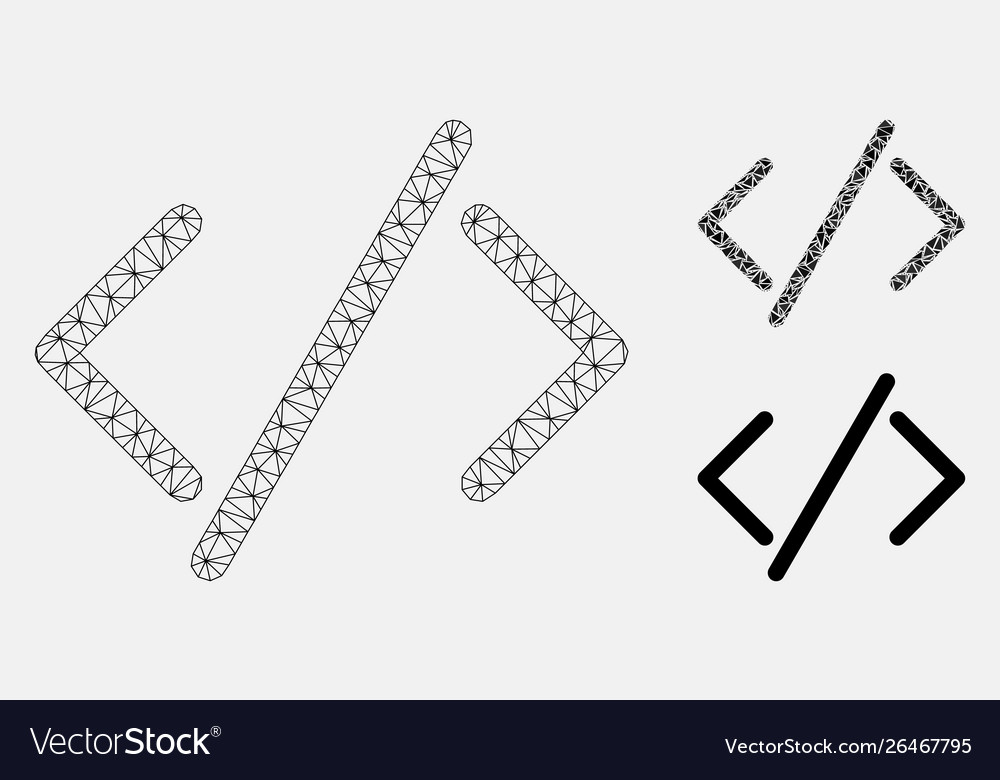 Script mesh wire frame model and triangle vector image Script mesh wire frame model and triangle