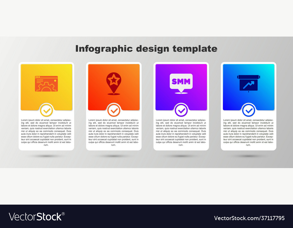 Set browser setting map pointer with star social vector image Set browser setting map pointer with star social