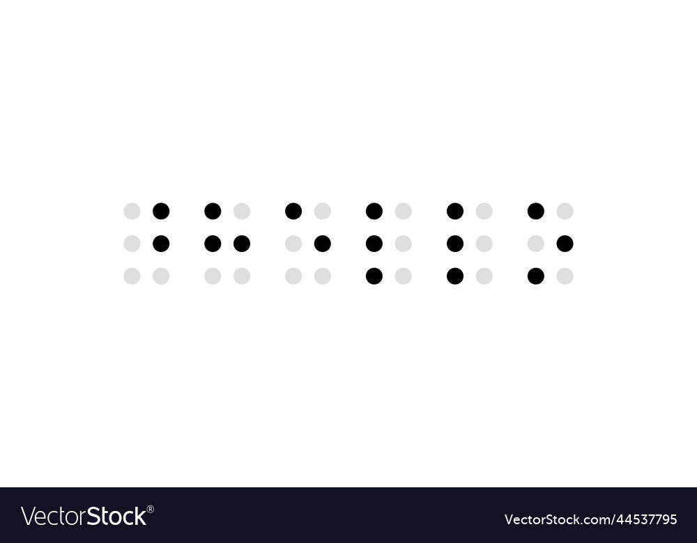 speech in braille the word hello Vector Image