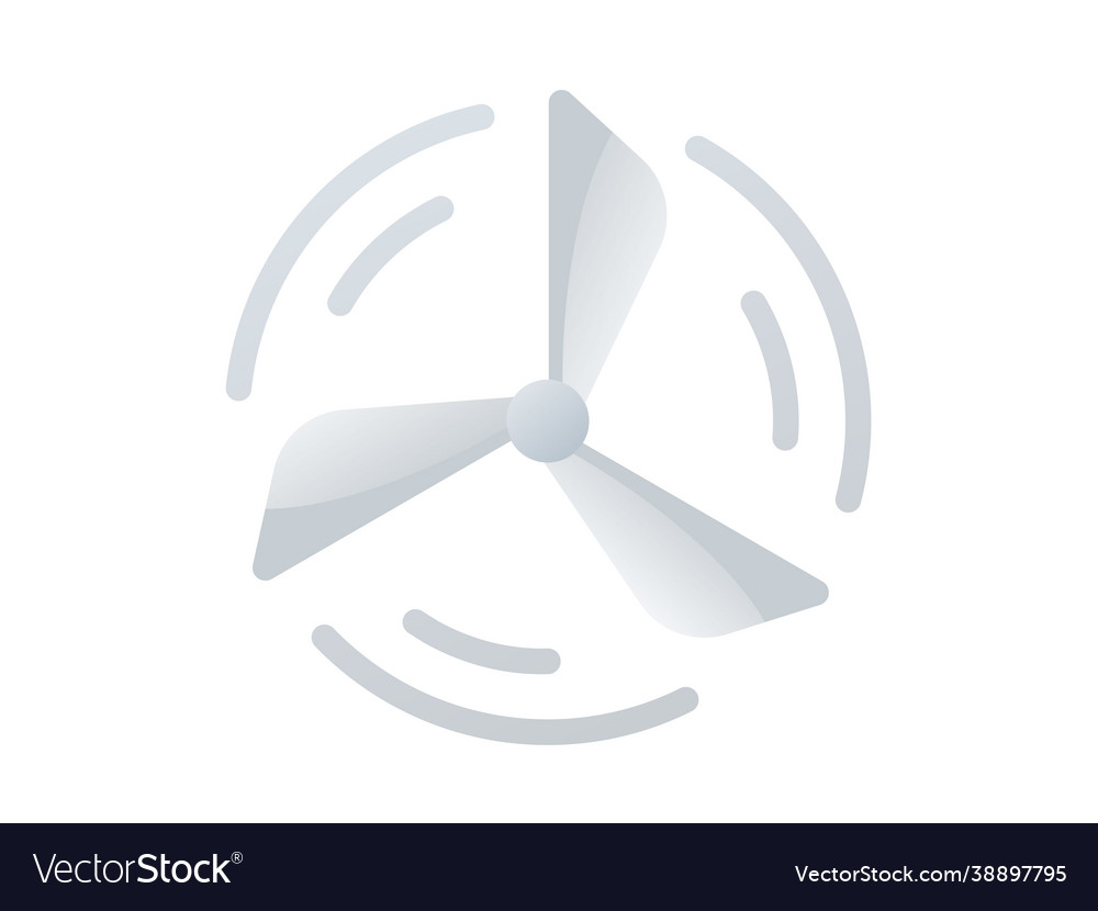 Wind energy single isolated icon with smooth style vector image Wind energy single isolated icon with smooth style