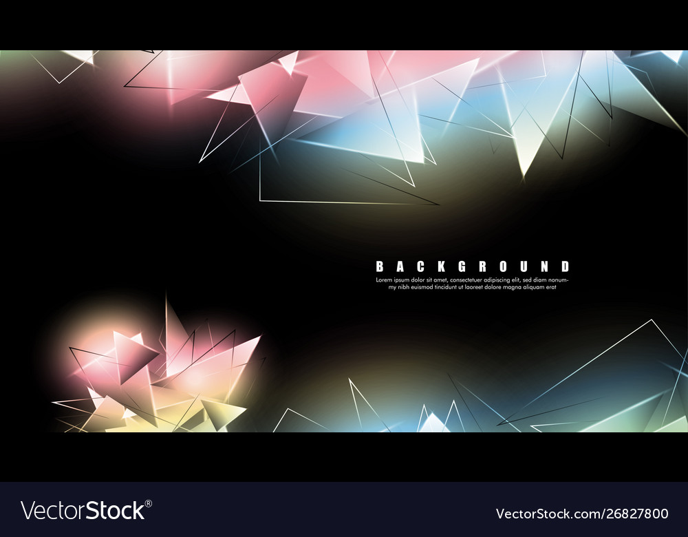 Abstract background with glowing triangles