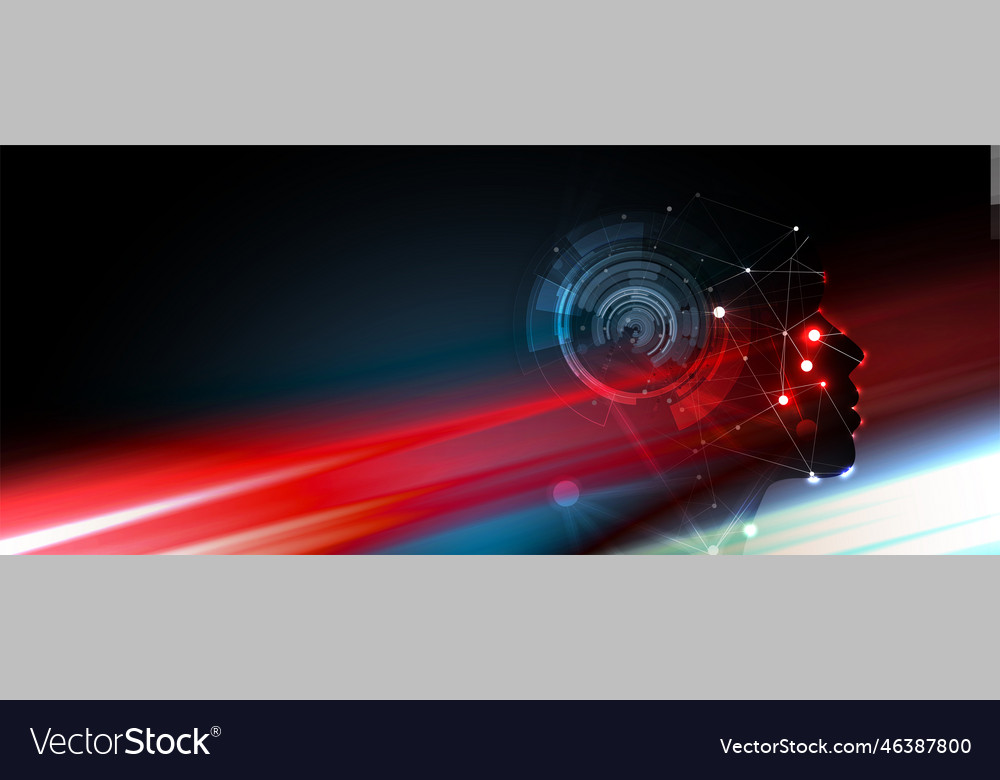 Artificial intelligence technology web background Vector Image Artificial intelligence technology web background