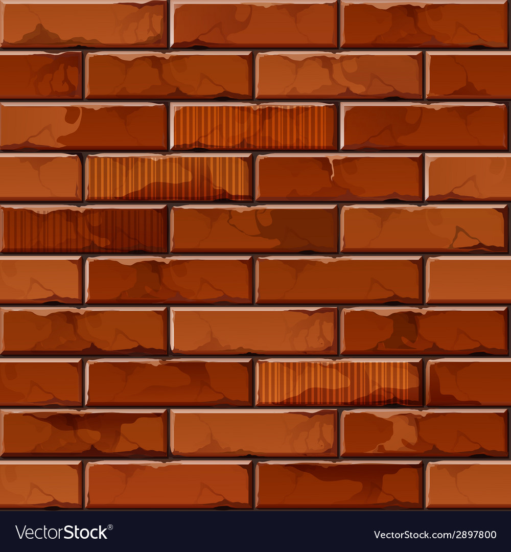 Brick wall background texture pattern Royalty Free Vector