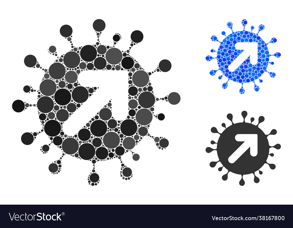 Circle virus icon collage