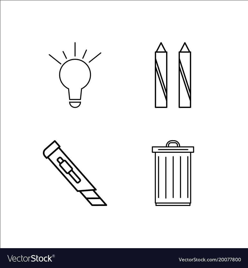 Design and studio simple linear icon setsimple