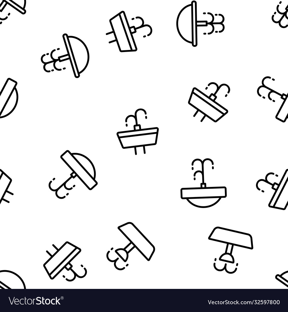 Drinking fountain seamless pattern
