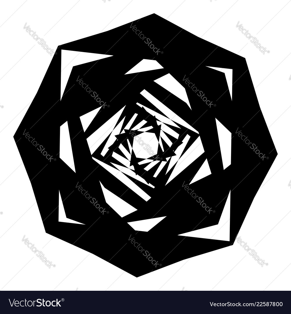 Geometric circle with distorted shapes rotating Vector Image Geometric circle with distorted shapes rotating
