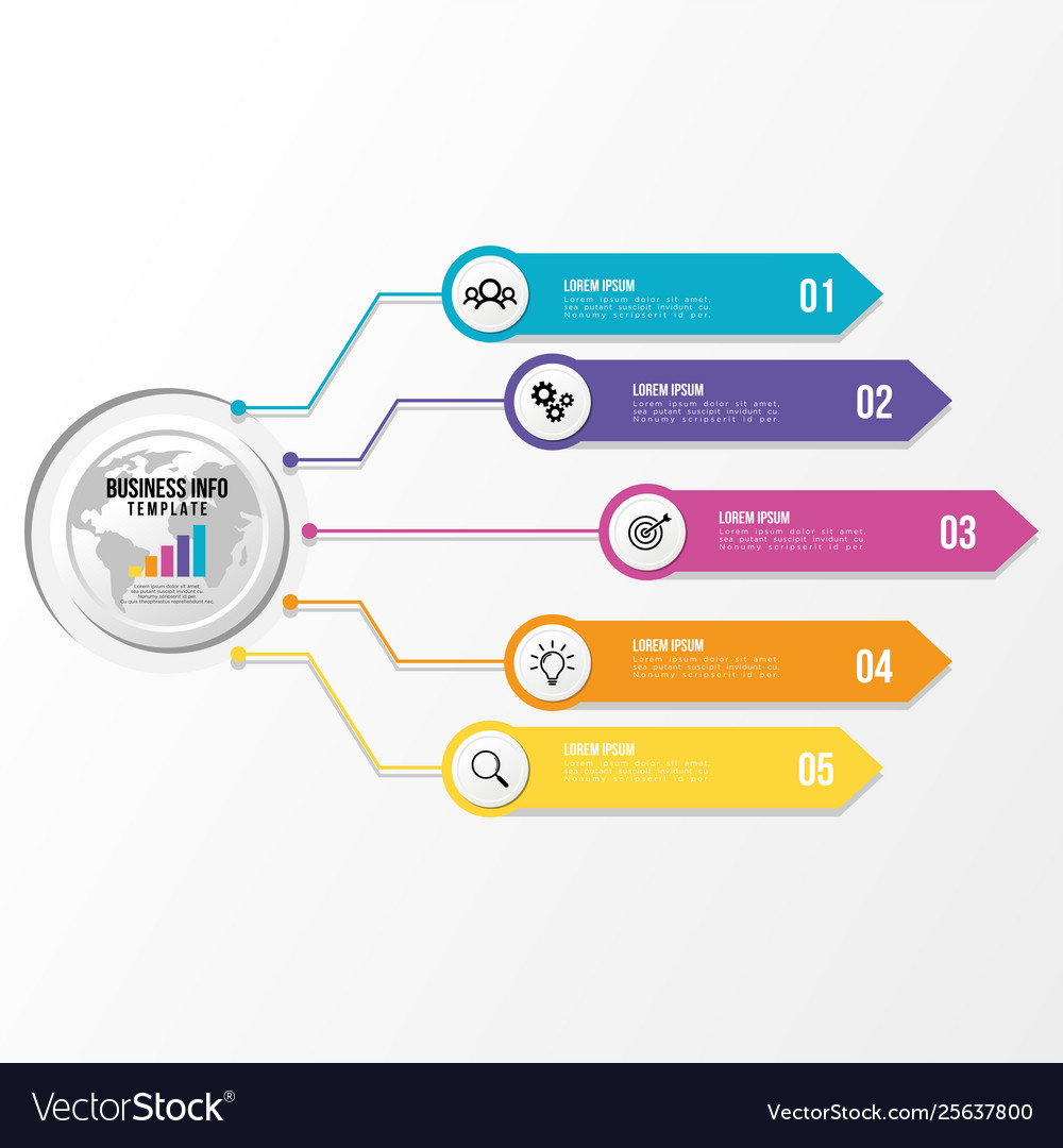 Infographic design template with options steps