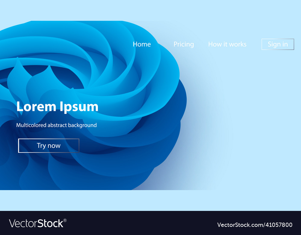 Landing page website layout abstract background vector image Landing page website layout abstract background