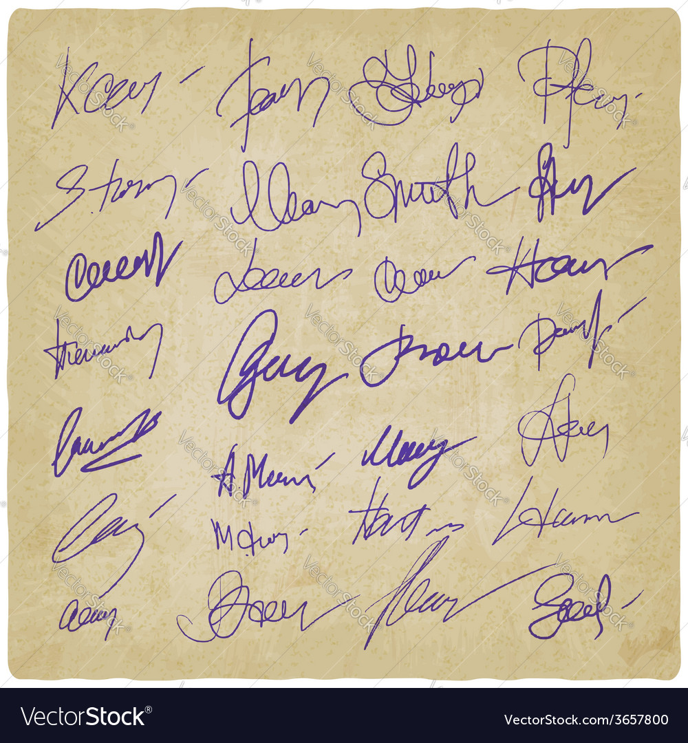 Old Style Signature Set