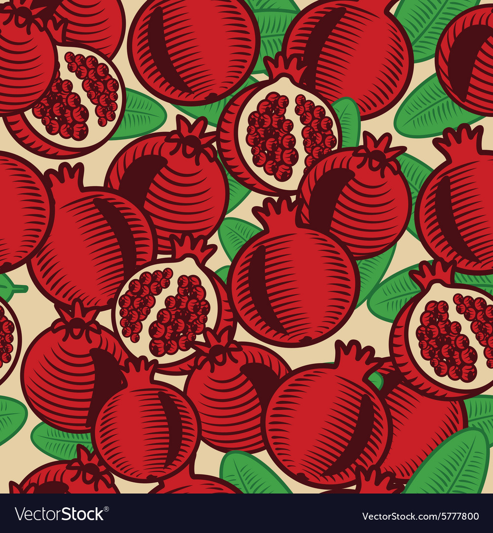 Pomegranate Pattern Background