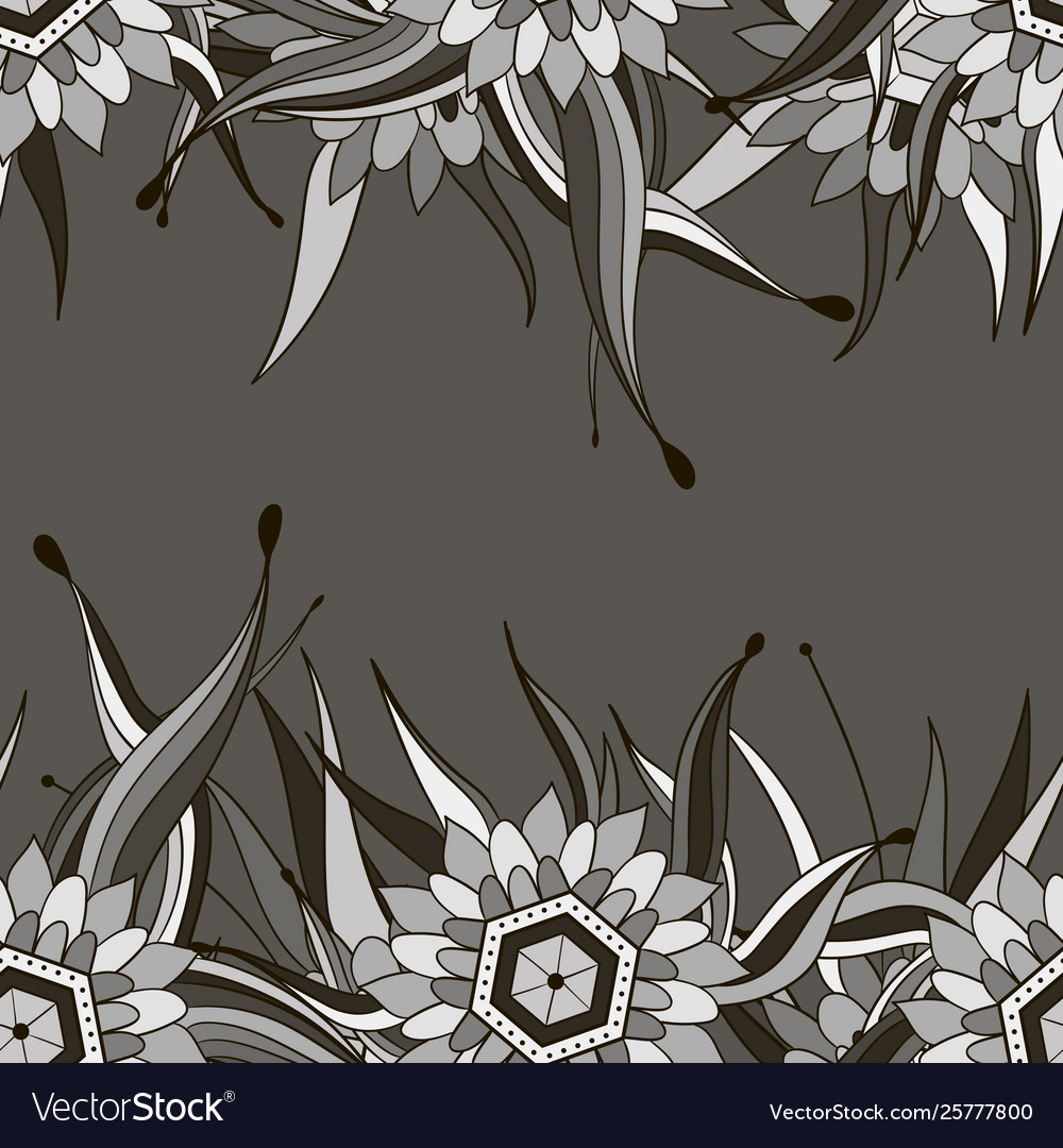 Seamless pattern background with abstract leaves