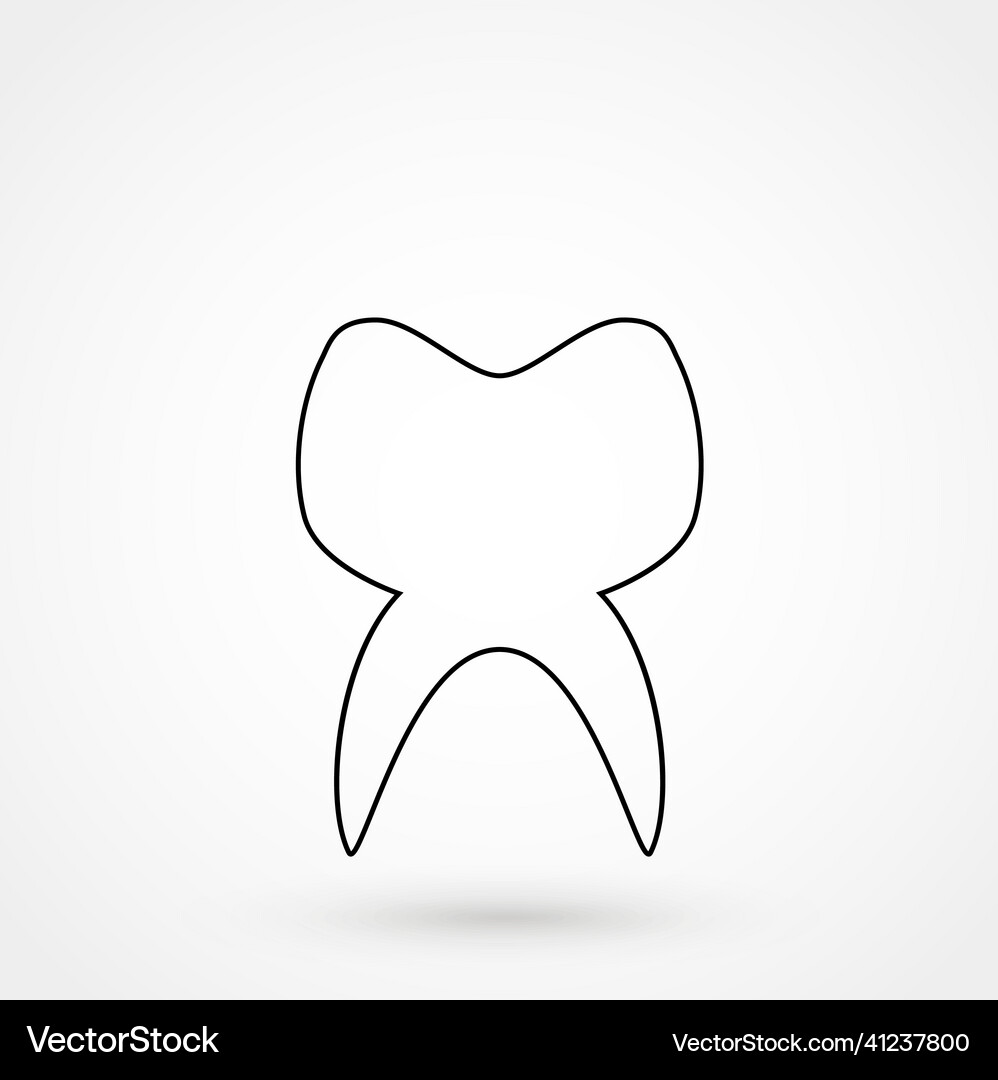 Tooth icon flat Royalty Free Vector Image - VectorStock