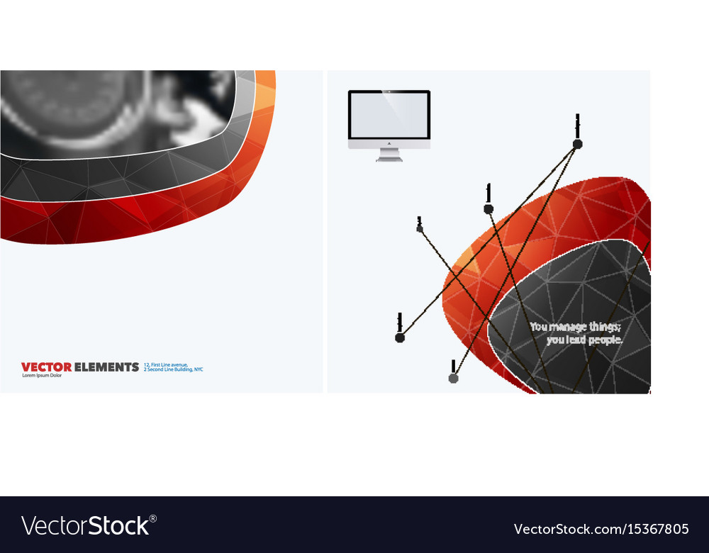 Abstract design elements for graphic layout