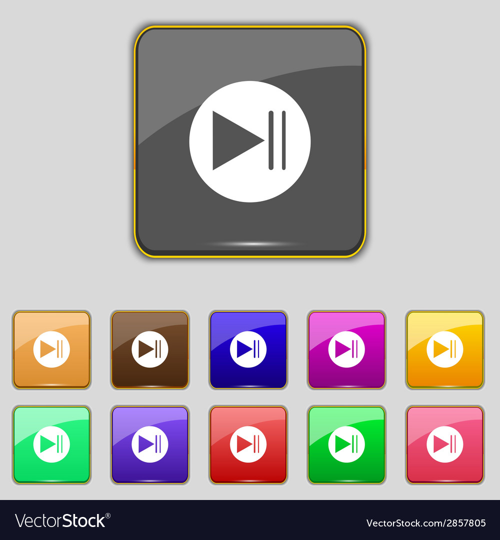 Arrow sign icon next button navigation symbol set