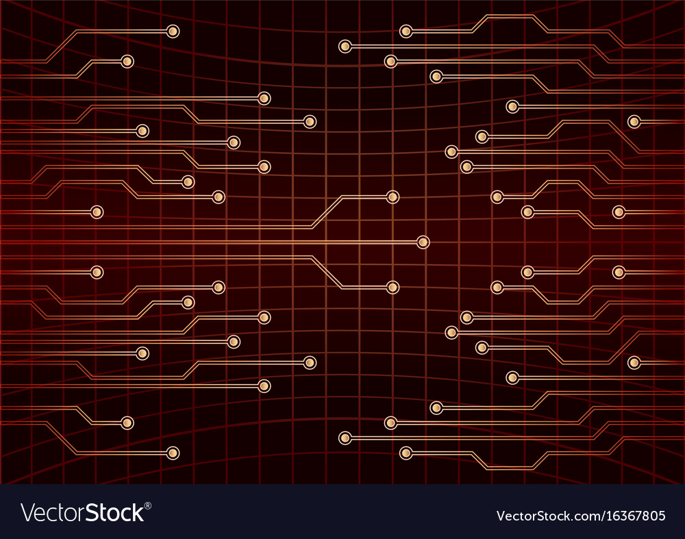 Cpu computer technology electronic concept red