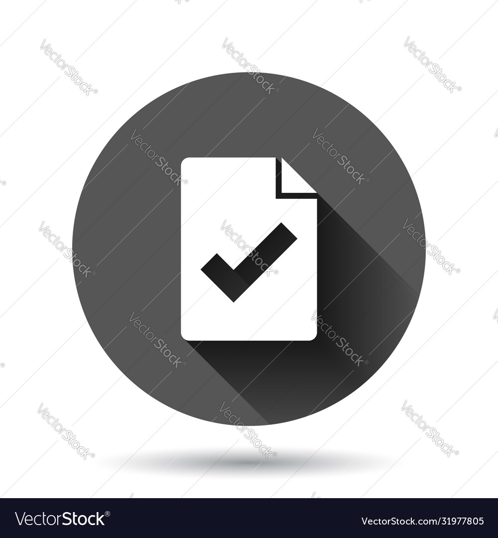 Document checklist icon in flat style report vector image Document checklist icon in flat style report