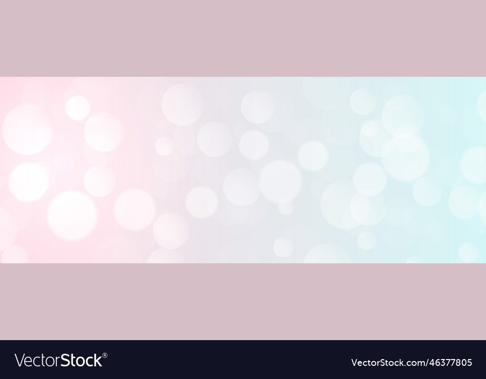Elegant soft color bokeh banner with text space