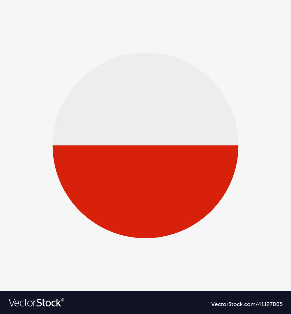 Flag of poland in a circle Royalty Free Vector Image