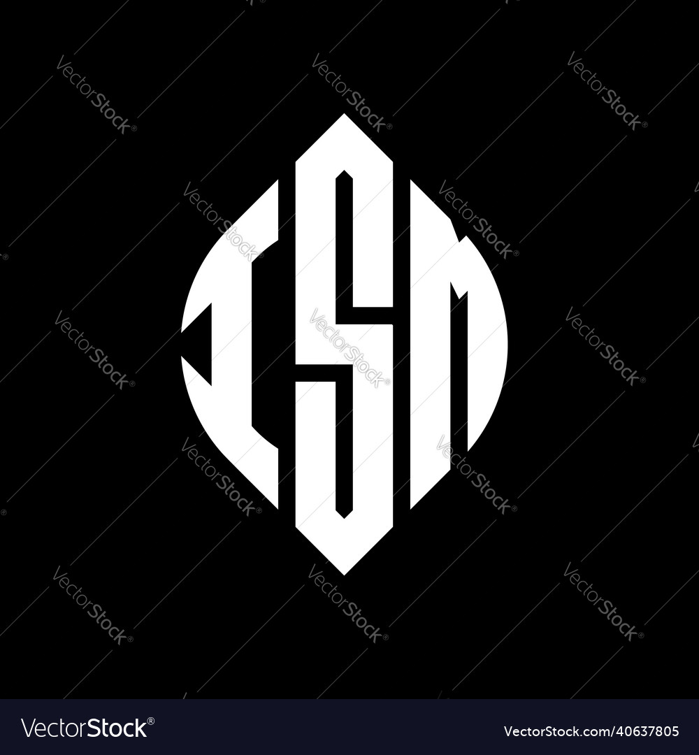 Ism circle letter logo design Royalty Free Vector Image