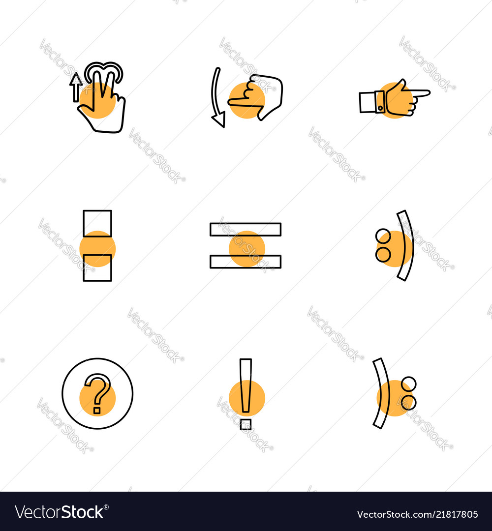 Maths emoji equals hands pointer arrows